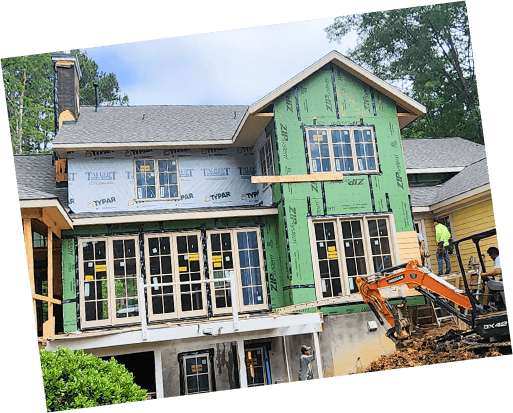 New siding installation on a modern house for improved durability and aesthetics, Raleigh and surroundings areas